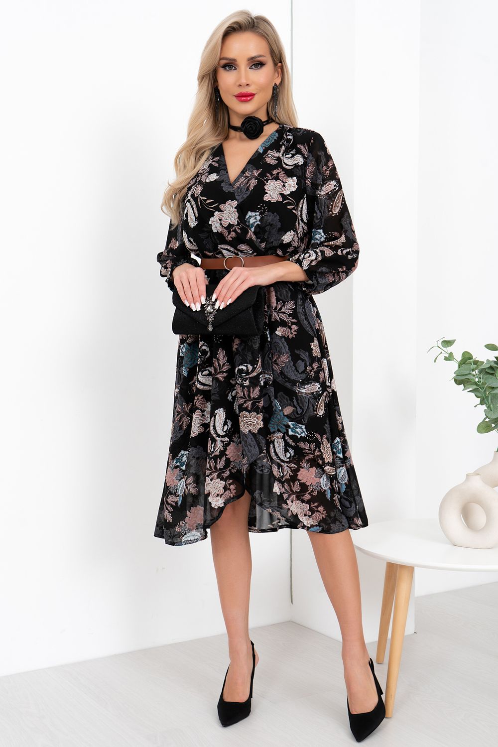 Платье Адель (черный) Р11-2003 Nikol (Акция)