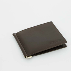 Портмоне S.Quire с клипом для денег 5700-BR VT из натуральной воловьей кожи цвет коричневый в подарочной фирменной упаковке