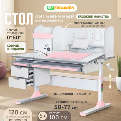 Письменный стол для школьников Ergokids Hamilton Multi BD-680