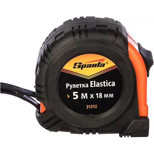 Рулетка 5 м х 18 мм Elastica SPARTA обрезиненный
