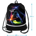 Мешок для обуви 1 отделение Berlingo "Victory taste", 510*400мм, расшир. дно, светоотражающая лента, карман на молнии