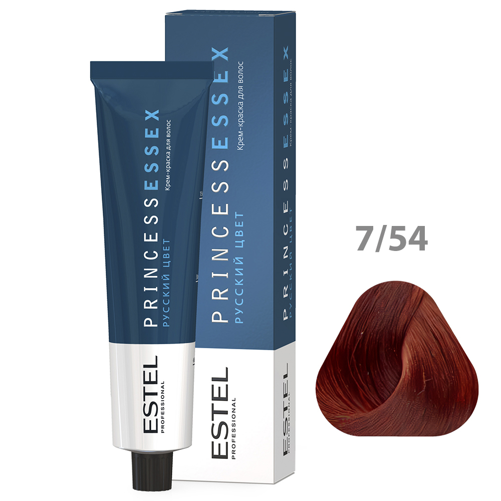 ESTEL PRINCESS ESSEX Крем-краска для волос, 7/54 средне-русый красно-медный/гранат, 60 мл