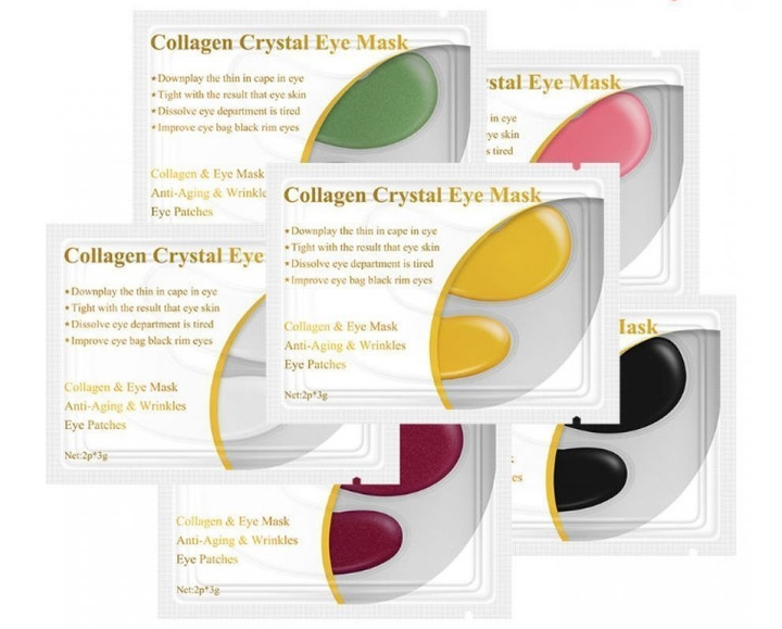 Патчи для глаз Collagen Crystal Eye Mask Коллагеновый гидрогелевый зеленый 6 г
