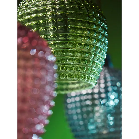 Светильник подвесной каскадный Aurora, 110х18 см, сливовый/зеленый/серый