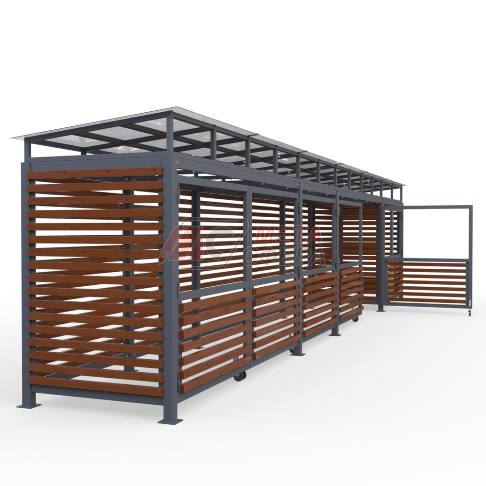 Площадка для сбора мусора Район на 5 контейнеров + КГГ