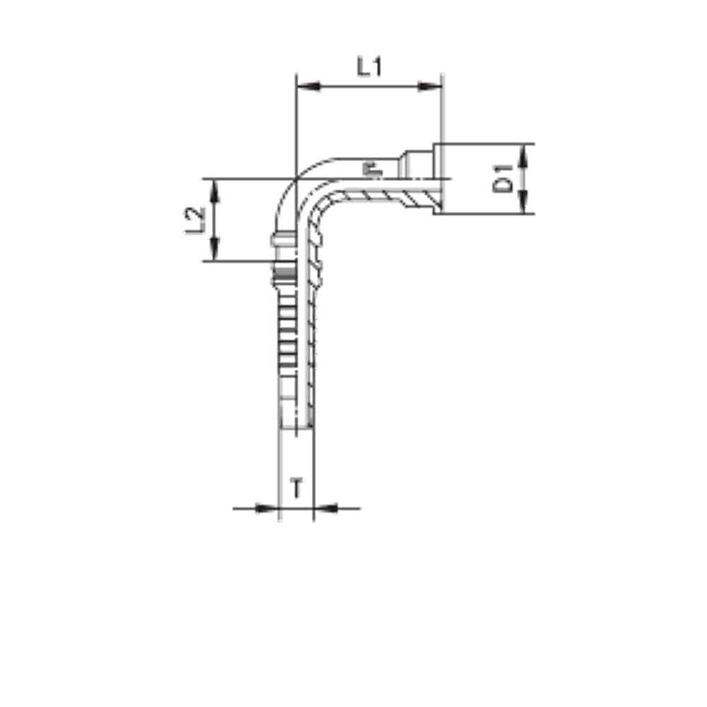 Фитинг DN 25 SFS 1 47.6 (90) Interlock