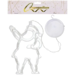 Фигура светодиодная «Дед Мороз» 11х18 см (батарейки 3 ААА), 1 реж., Теплый белый