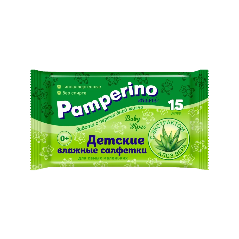 Салфетки влажные PAMPERINO Mini 15шт