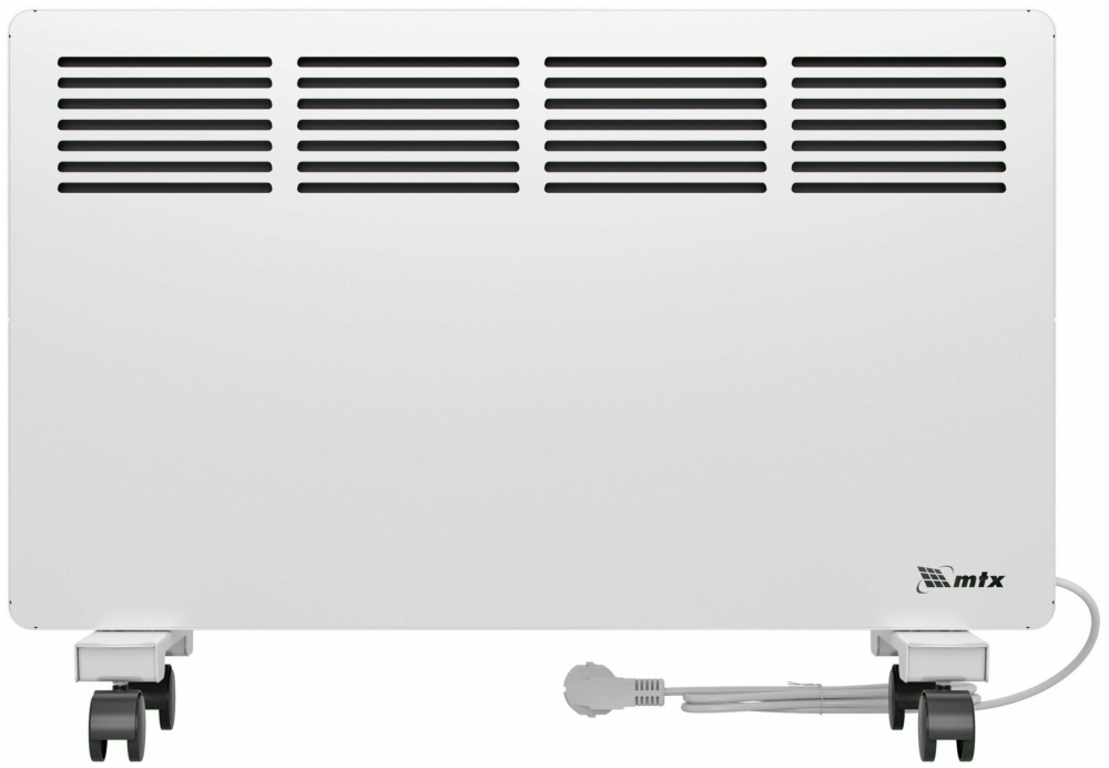 Конвектор электрический MTX КМ-1500.2, 1500 Вт, X-образный нагреватель, колеса, термостат, 98125