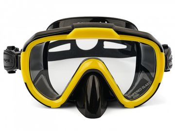 Набор маска+трубка в сумке Sargan Дайва-С черный/желтый