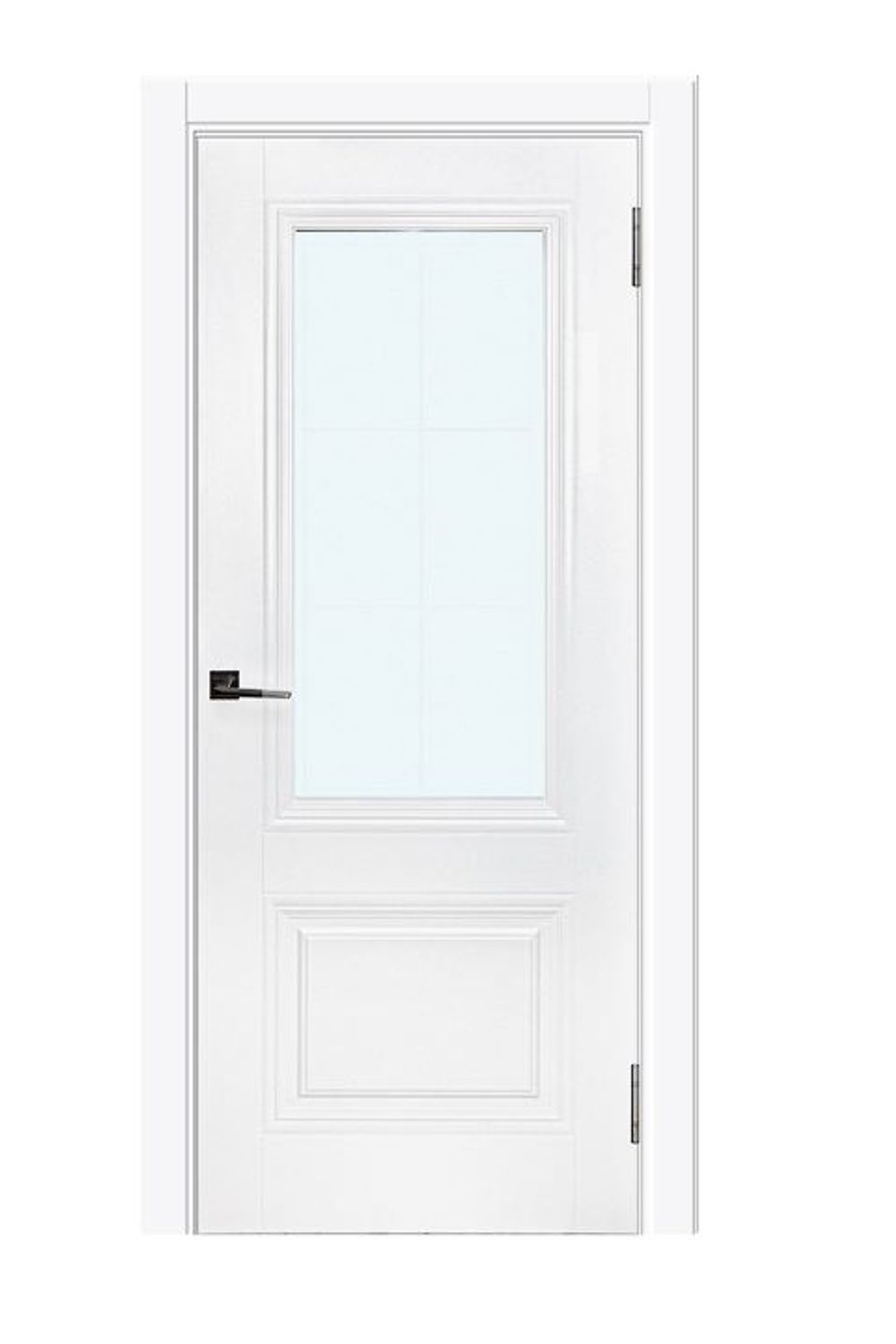 Межкомнатная дверь Стекло Барселона 2 белая эмаль