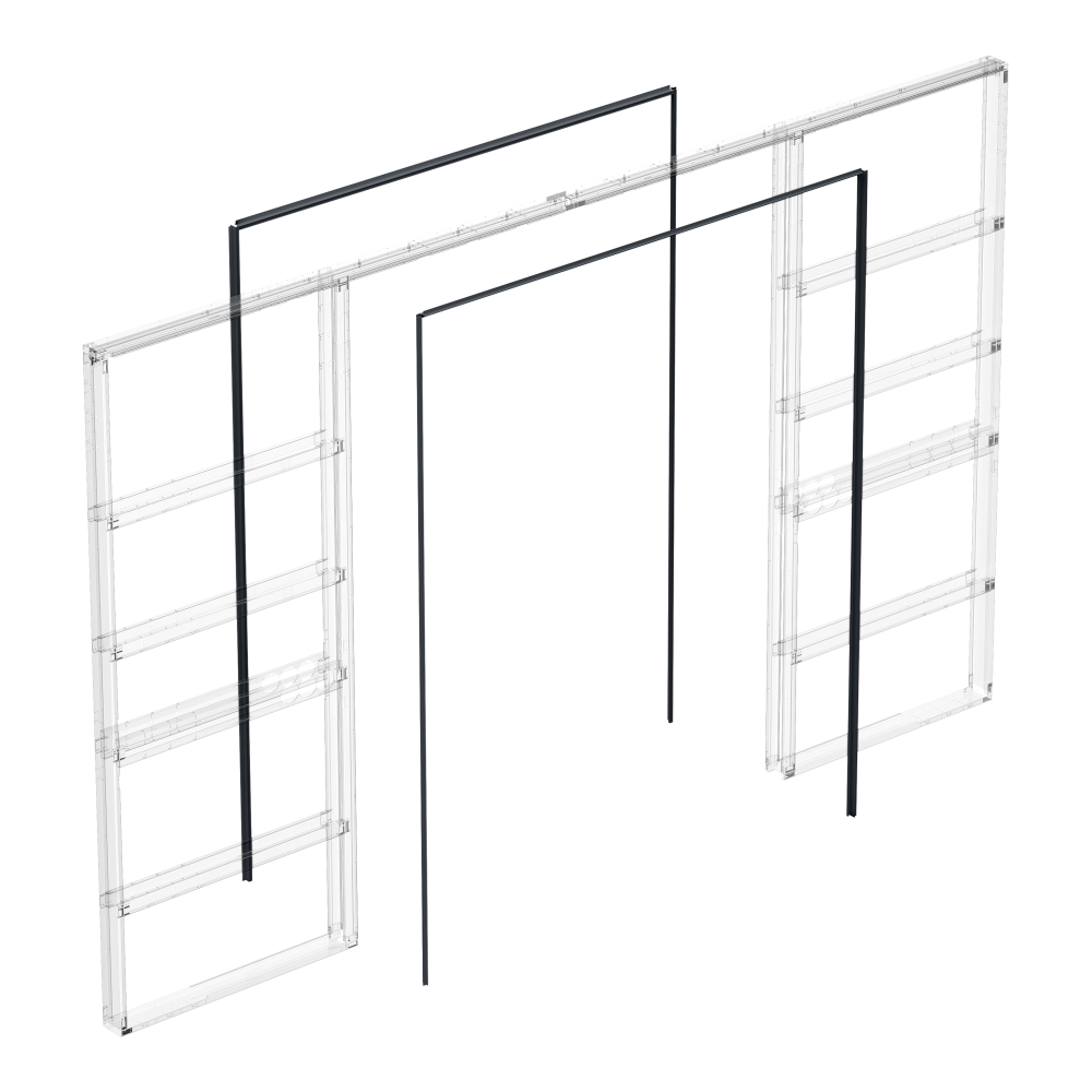 Комплект для обрамления пенала для двухстворчатой двери SLD.Comfort-PENAL frame 1800/2900 BL