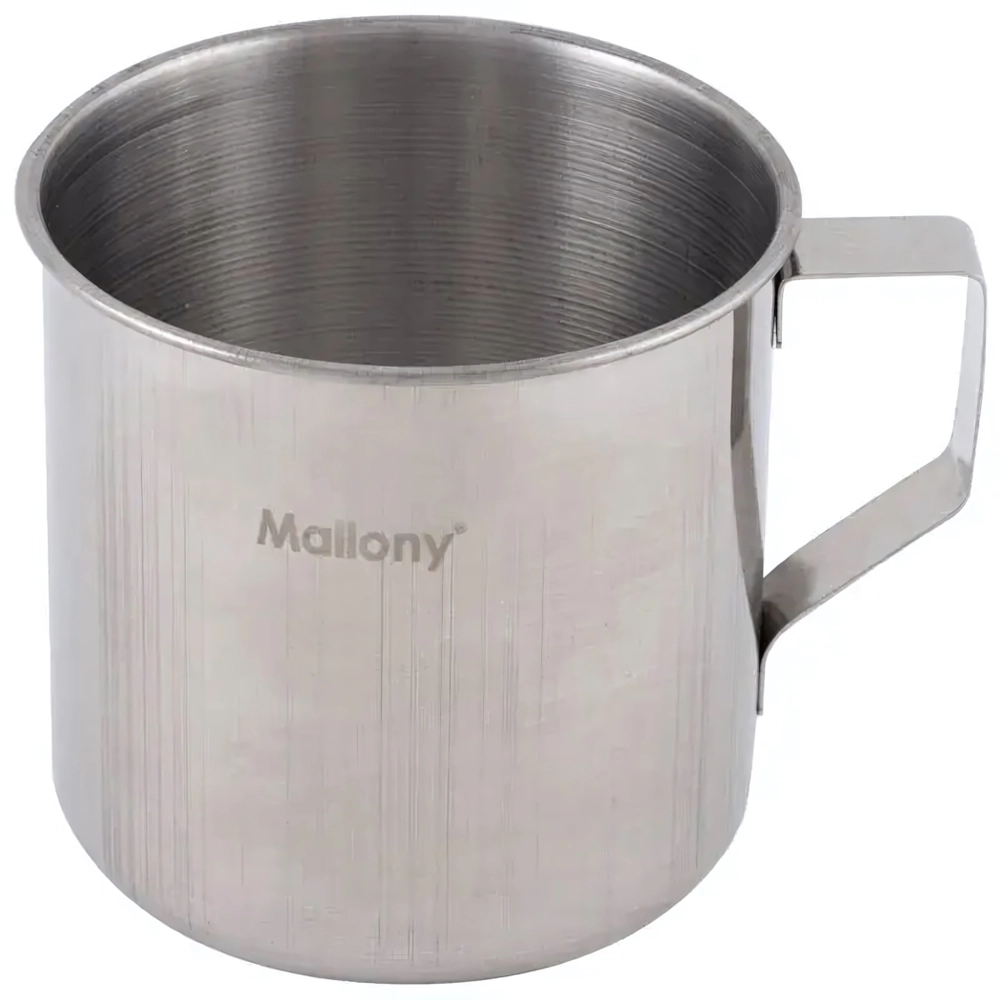 Кружка FONTE, объем 500 мл, из нержавеющей стали с загнутыми краями, размер 9*9 см