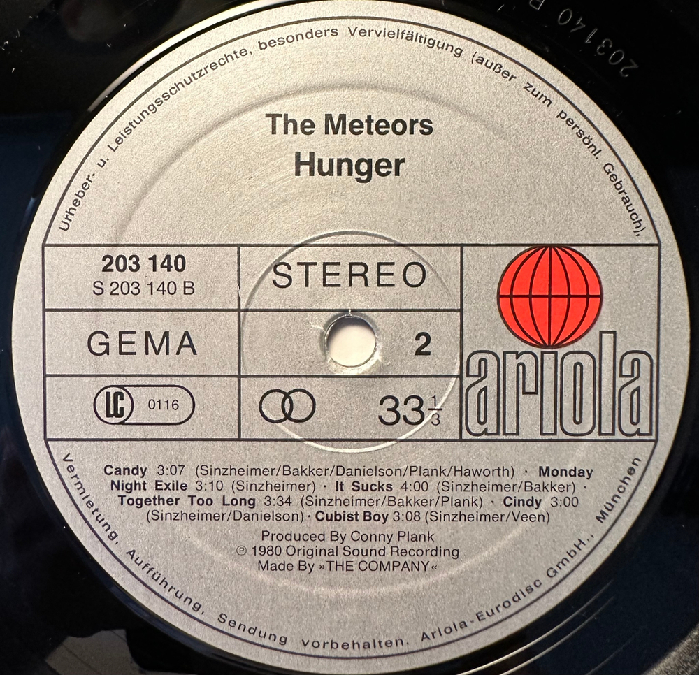 The Meteors - Hunger (Германия 1980г.)