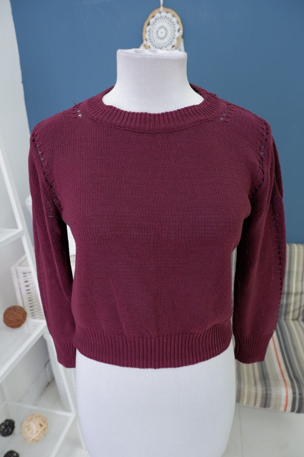 Джемпер Mango бордо 44 размер