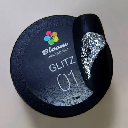 Bloom Glitz Gel 01 - Гель поталь, Серебро, 5мл