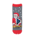 Носки новогодние «Дед мороз», микс 5 цветов, р-р36-42 (крючок, пакет, стикер)