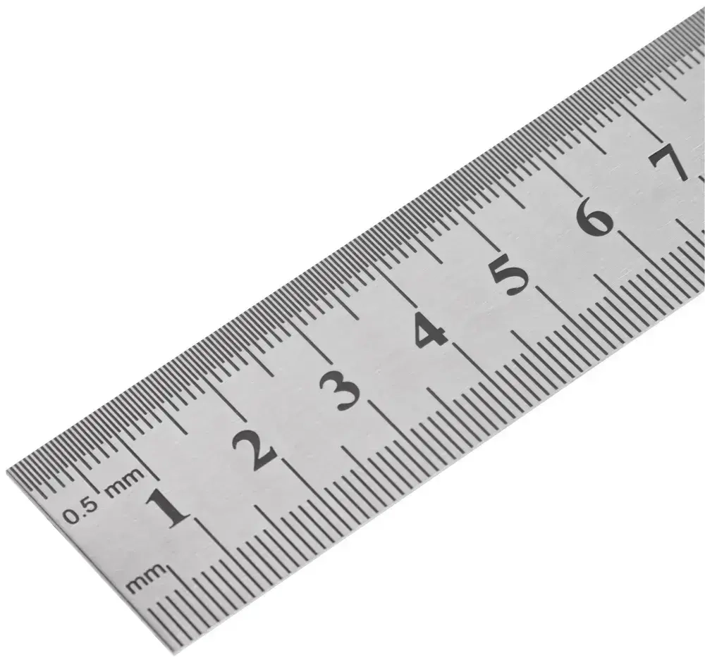 FIT Линейка нержавеющая 100 см рифленая двойная