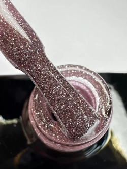 Гель лак светоотражающий с блестками     ElliS 368 розовый