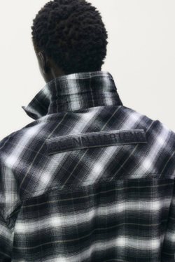 H&M - Glenn Martens Рубашка в клетку из фольгированной фланели, черный