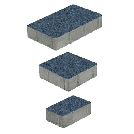 Тротуарная плитка СТАРЫЙ ГОРОД - Гранит Синий, комплект из 3 видов плит
