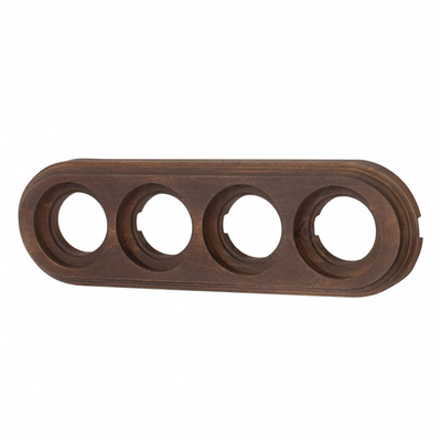 Рамка 4 постовая для открытой проводки (Старое дерево на бревно 220 мм) BFC22-640-17