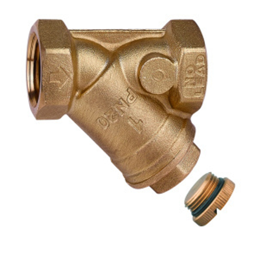 Фильтр сетчатый 1 1/2", ВР-ВР, PN20, со сливной заглушкой, корроз. латунь Cimberio