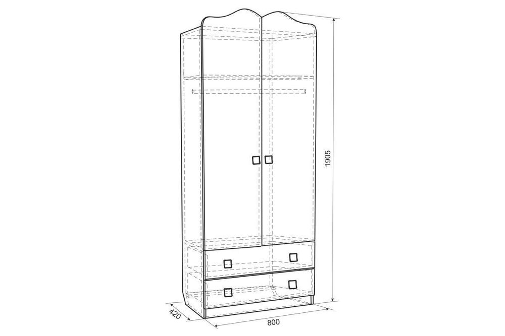 Детская «Амели» (дуб млечный), ЛДСП, Мебельсон