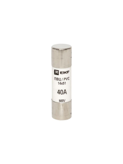 Вставка плавкая цилиндрическая ПВЦ 14х51 40А EKF pvc-14x51-40