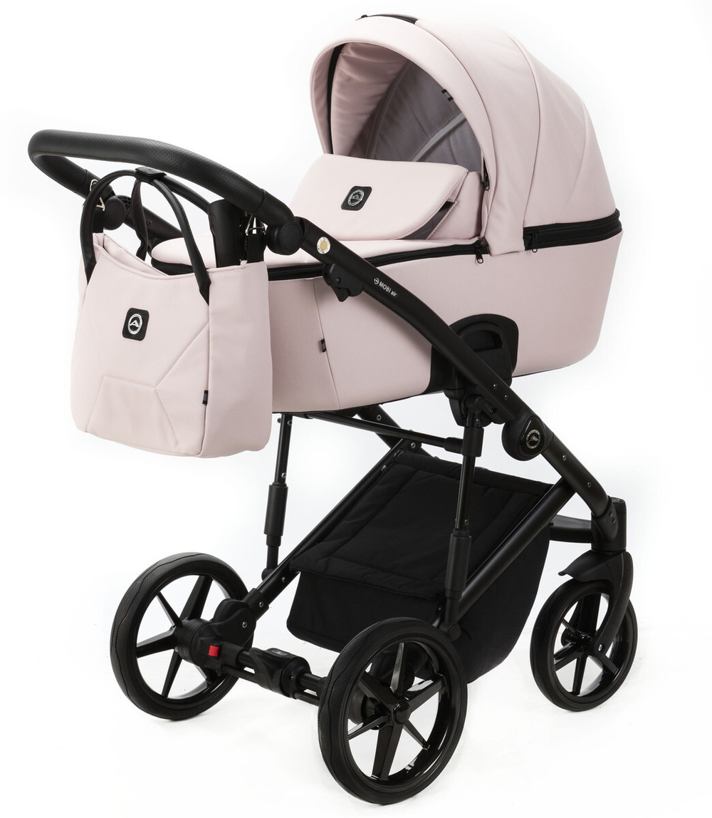Детская коляска Adamex Mobi Deluxe 3 в 1 M-SA15 (СВ.РОЗОВАЯ КОЖА)