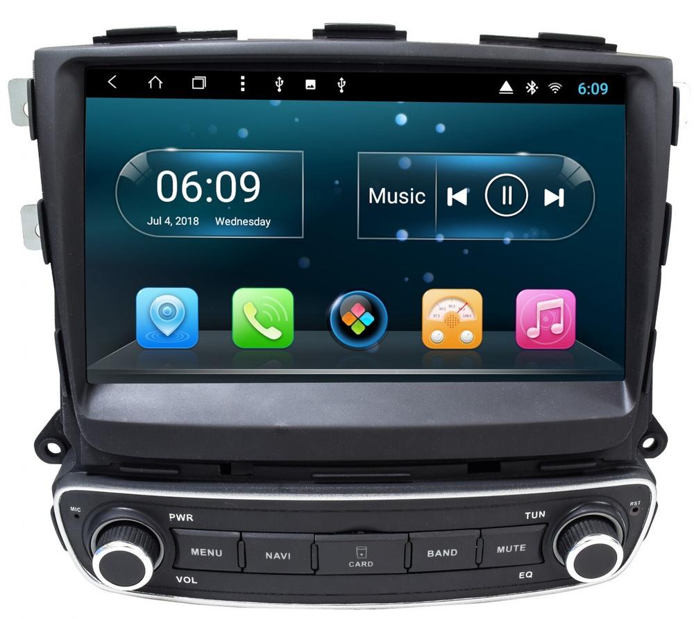 Магнитола для KIA Sorento 2012-2016 (климат на ШГУ) - Carmedia KR-9275-S10 Android 10, ТОП Процессор, CarPlay, 4G SIM-слот, 6/128ГБ