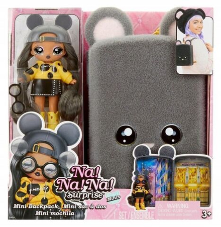 Кукла Na! Na! Na! Surprise - Игровой набор Mini Backpack 3в1 - Cерый рюкзак Marisa Mouse + кукла Mini Fashion 592334