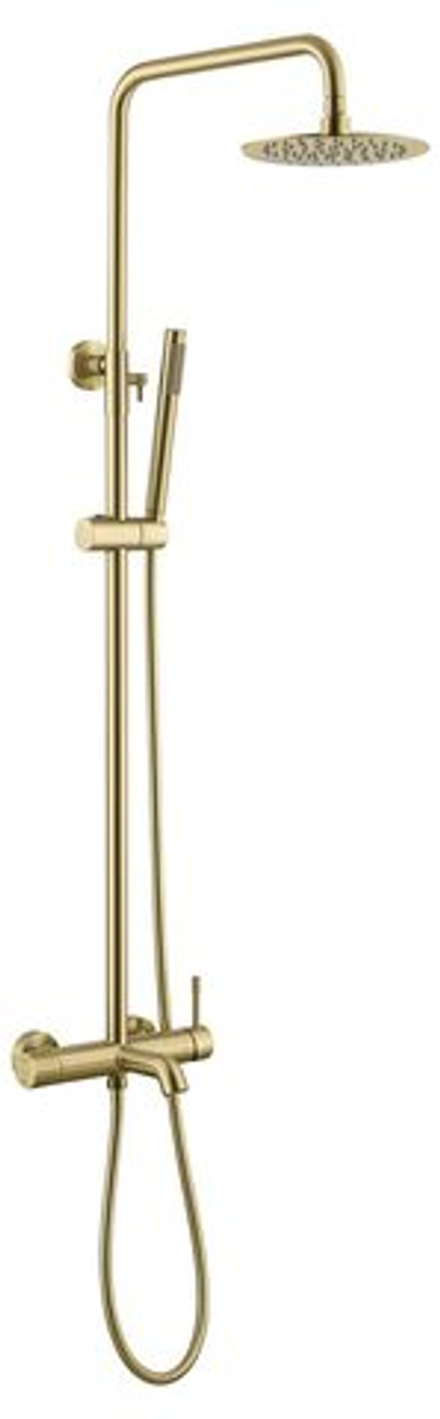 Стойка для душа со смесителем BOHEME Uno верхний душ латунь 468-MG Matt Gold