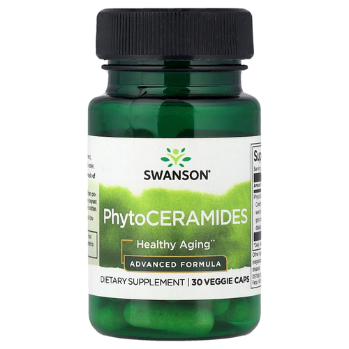 Swanson, PhytoCeramides, улучшенная формула, 30 растительных капсул (30 мг на капсулу)