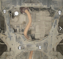 Защита стальная 2 мм двигателя и кпп Honda Stream 2WD Motodor.70811