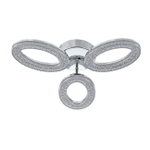 Потолочный светодиодный светильник 72Вт, 5616Лм, 3000-6500К, Ra>80,  плавная регулировка мощности, изменение цветовой температуры, ночник,  металл/акрил, хром