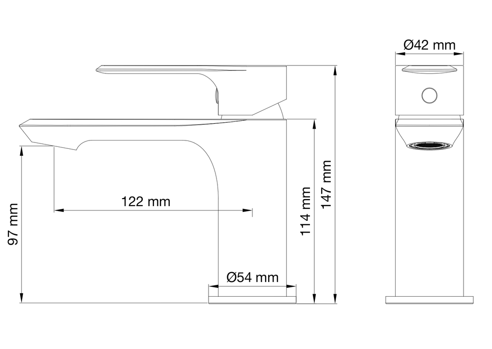 Смеситель для раковины WONZON & WOGHAND BRILLIANT, Хром (WW-88018079-CR)