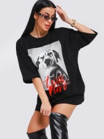 Футболка женская оверсайз принт