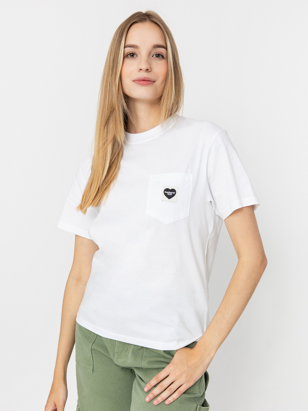 Футболка Carhartt WIP Pocket Heart белая