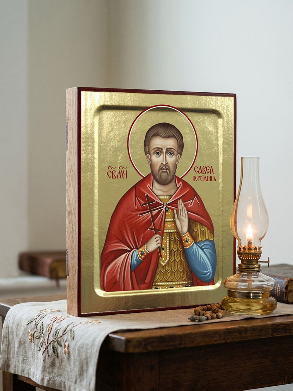Икона Савела Персиянина, мученика на дереве: 125 х 160 (Синопсисъ)