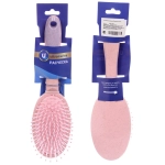 Расчёска массажная «Beauty Bar Viki», форма овальная, цвет розовый фламинго, 26*6.5см (Блистер Ultramarin и пакет)