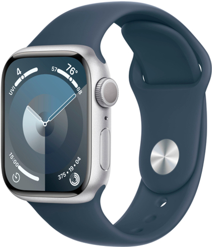 Apple Watch Series 9 41 мм, корпус из алюминия цвета «серебристый»