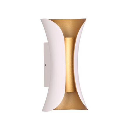 Светильник настенный STURM Flame, светодиодный L100P90H200 (LED 6W 4000K 350lm IP54), белый/золото, STL-FLA033887