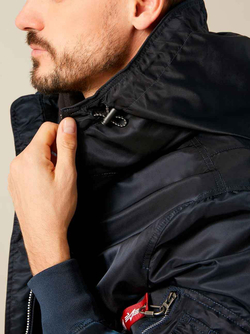 Куртка Бомбер L-2B Hooded GENII 2022 (т.синяя - r.blue)