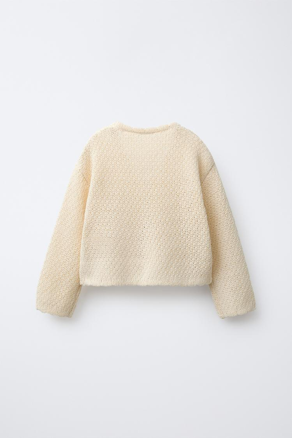ZARA ВЯЗАНЫЙ КАРДИГАН, ВАНИЛЬНЫЙ