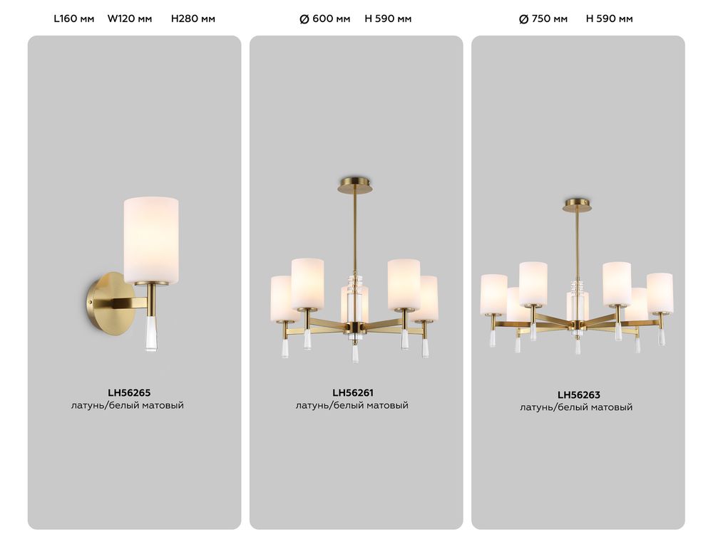 Ambrella Люстра со стеклянными плафонами на штанге Modern LH56261