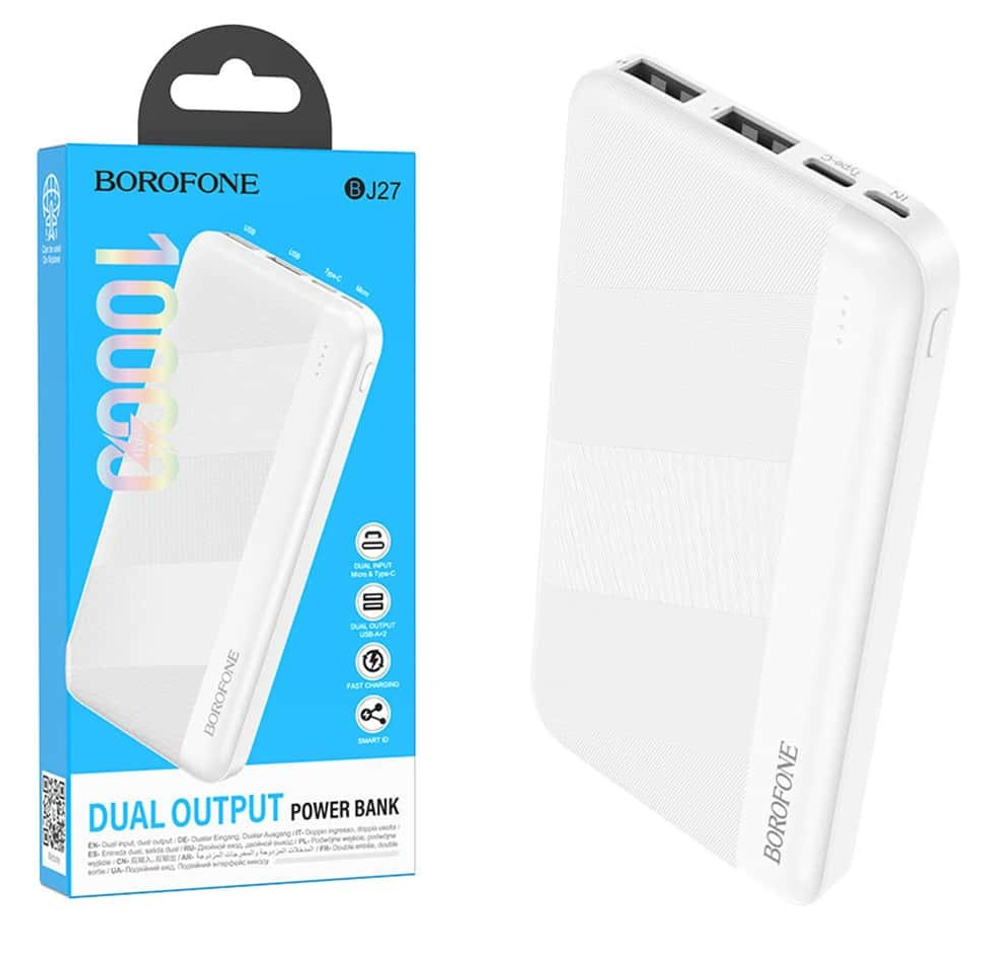 Портативный аккумулятор BOROFONE BJ27 10000 mAh (белый)