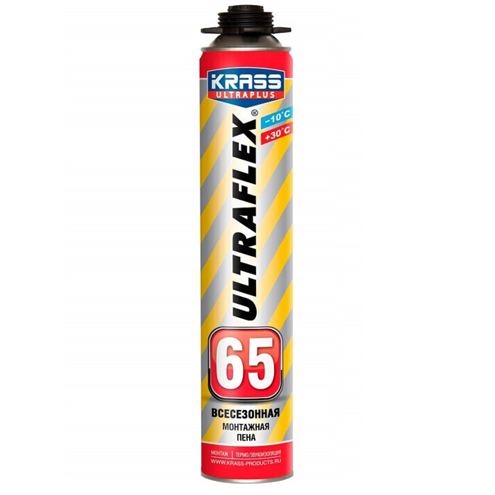 Пена монтажная Krass Ultraflex 65 всесезонная 820 мл