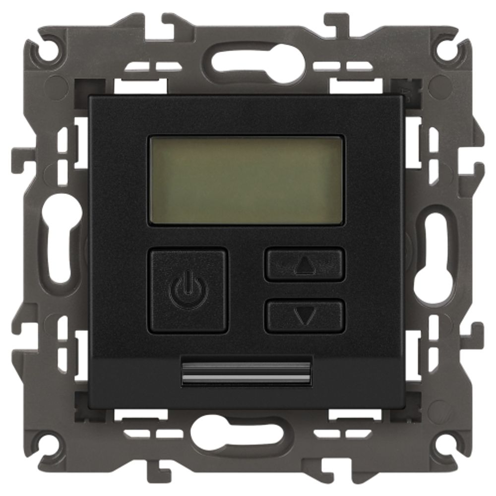 14-4111-05 ЭРА Терморегулятор универс. 230В-Imax16А, IP20, Эра Elegance, антрацит