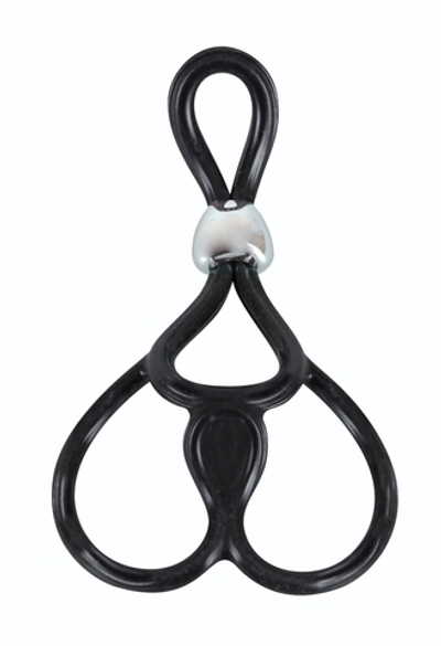 Лассо с подхватом мошонки Triple Ball-und Cockring (Цвет: черный)